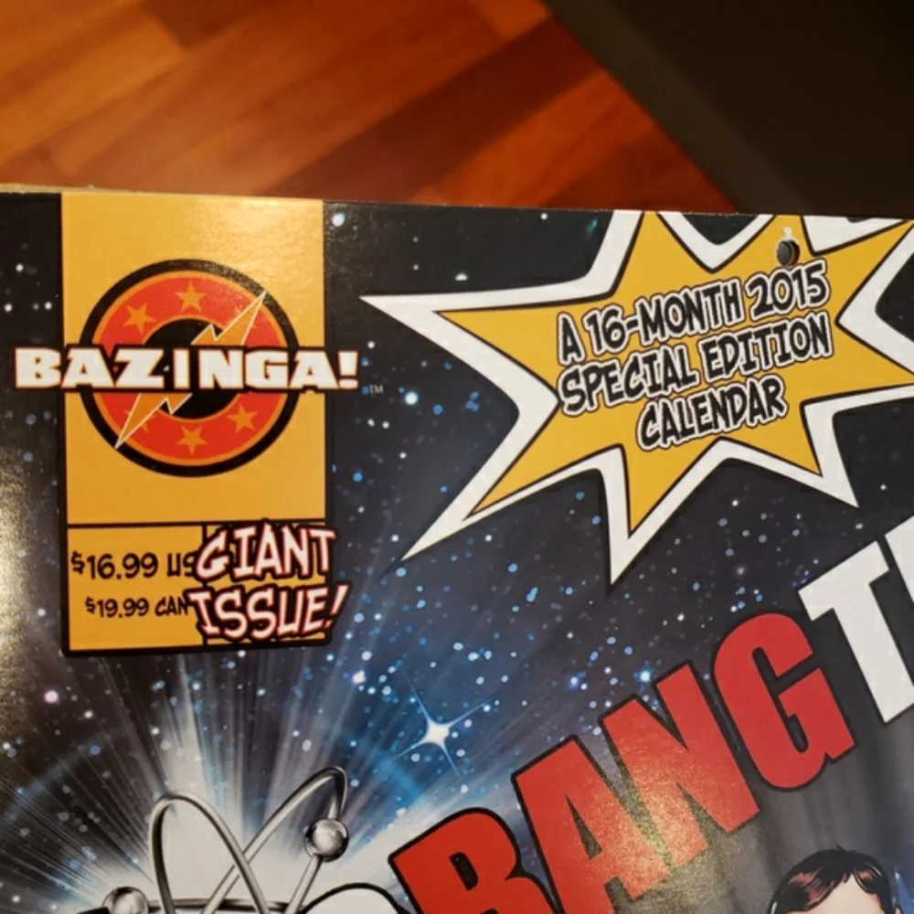 Big Bang Theory 2015 Calendar  16 month  Bazinga